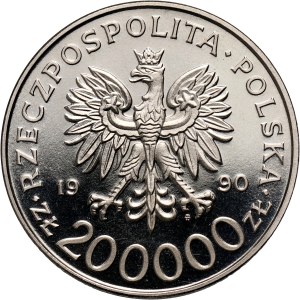 III RP, 200000 złotych 1990, Gen. Stefan Rowecki - Grot, PRÓBA, nikiel