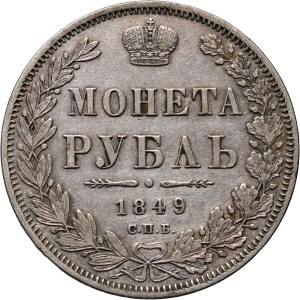 Rosja, Mikołaj I, rubel 1849 СПБ ПА, Petersburg