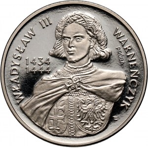 III RP, 200000 złotych 1992, Władysław III Warneńczyk półpostać, PRÓBA, nikiel