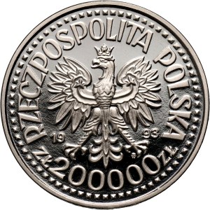 III RP, 200000 złotych 1993, Ruch Oporu 1939-1945, PRÓBA, nikiel