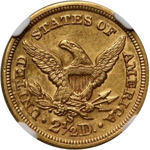 USA, 2 1/2 Dollars 1872 S, San Francisco, Liberty Head