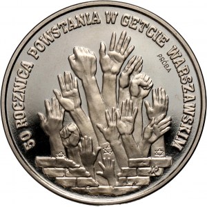 III RP, 300000 złotych 1993, 50. rocznica Powstania w Getcie Warszawskim, PRÓBA, nikiel