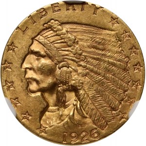 United States, 2 1/2 Dollars 1926, Philadelphia, Indian Head