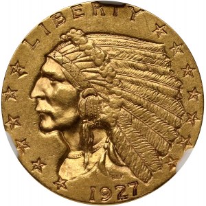 Stany Zjednoczone Ameryki, 2 1/2 dolara 1927, Filadelfia, Indianin