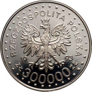 III RP, 300000 złotych 1993, XVII ZIO Lillehammer 1994, PRÓBA, nikiel
