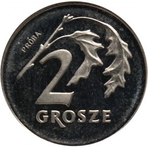 III RP, 2 grosze 1990, PRÓBA, nikiel