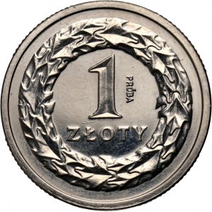III RP, 1 złoty 1990, PRÓBA, nikiel