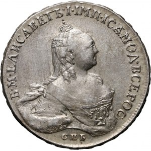 Russia, Elizabeth I, Rouble 1760 СПБ ЯI, St. Petersburg