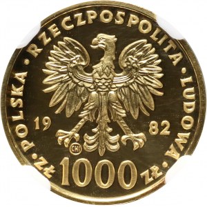 PRL, 1000 złotych 1982, Jan Paweł II, Valcambi, stempel zwykły