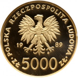 PRL, 5000 złotych 1989, Jan Paweł II