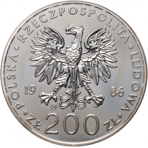 PRL, 200 złotych 1986, Jan Paweł II, Valcambi, stempel zwykły