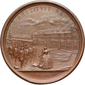 Rosja, Elżbieta, medal z 1741 roku na pamiątkę wstąpienia na tron