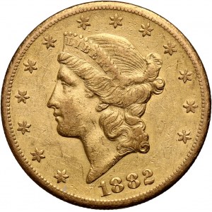 Stany Zjednoczone Ameryki, 20 dolarów 1882 CC, Carson City, Liberty Head