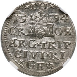 Zygmunt III Waza, trojak 1594, Ryga