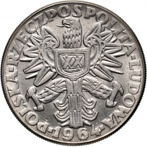 PRL, 10 złotych 1964, Kobieta z kłosami (XX Lat PRL), PRÓBA, nikiel