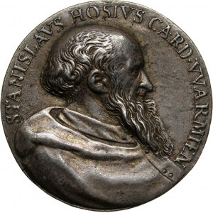 Stanisław Hozjusz 1504-1579, biskup warmiński i chełmiński, sekretarz Zygmunta I Starego, medal jednostronny