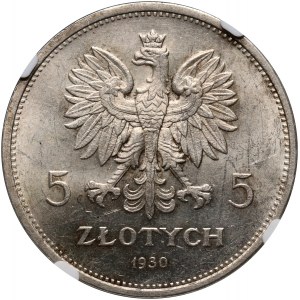 II RP, 5 złotych 1930, Warszawa, Sztandar