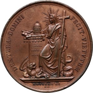 Watykan, medal z 1831 roku, Wybór Grzegorza XVI na Papieża