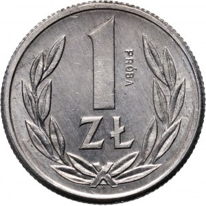 PRL, 1 złoty 1989, PRÓBA, aluminium