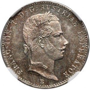 Austria, Franciszek Józef I, 1/4 florena 1858 B, Kremnica