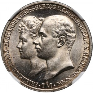 Germany, Mecklenburg-Schwerin, Friedrich Franz IV, 2 Mark 1904 A, Berlin, Wedding to Alexandra