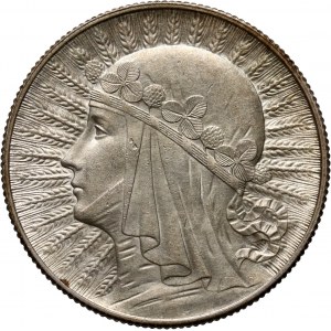 II RP, 5 złotych 1932, Londyn, Głowa kobiety