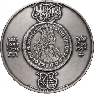 PRL, Seria królewska PTAiN, medal, August II Mocny, SREBRO