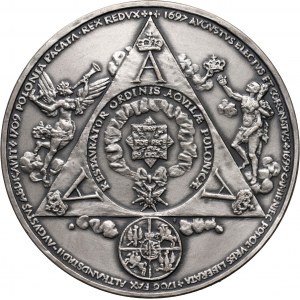 PRL, Seria królewska PTAiN, medal, August II Mocny, SREBRO
