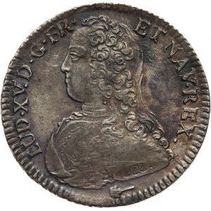 Francja, Ludwik XV, 1/2 ecu 1729 X, Amiens