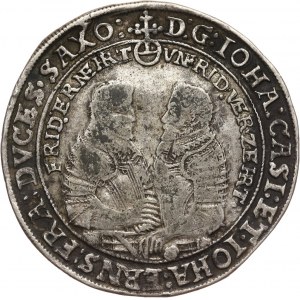 Germany, Saxony-Coburg-Eisenach, Johann Casimir and Johann Ernst, Thaler 1607 WA, Coburg