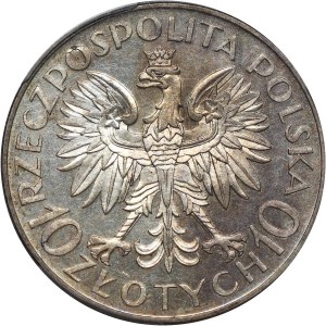 II RP, 10 złotych 1933, Warszawa, Jan III Sobieski, STEMPEL LUSTRZANY, Ex-Karolkiewicz