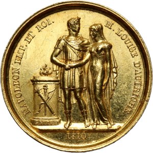 France, Napolen, gold medal, 1810, Marriage of Napoleon and Marie Louise