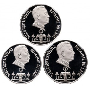 Laos, zestaw monet 2 x 5000 i 10000 kip 1975