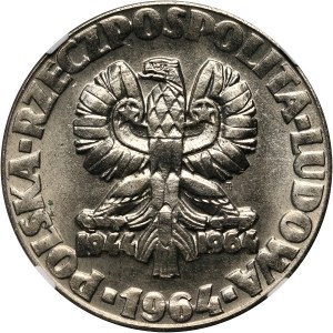 PRL, 20 złotych 1964, Drzewo, PRÓBA, nikiel