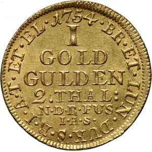 Germany, Braunschweig-Calenberg-Hannover, Georg II, Goldgulden (2 Thalers) 1754, Hannover