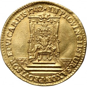 August III, dukat wikariacki 1742, Drezno
