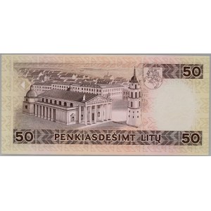 Litwa, 50 litu 1993, seria QAA0000023