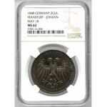 Germany, Frankfurt, 2 Gulden 1848, Johann von Oesterreich