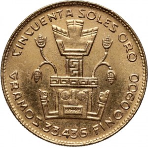 Peru, 50 Soles 1931, Indian head