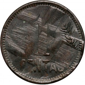 Litwa, 1 centas 1936, oficjalnie skasowany w 1940 roku