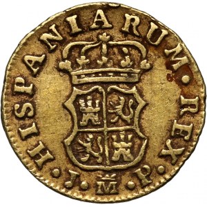 Hiszpania, Karol III, 1/2 escudo 1760 M-JP, Madryt