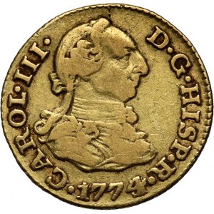 Spain, Charles III, 1/2 escudo 1774 M-PJ, Madrid