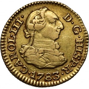 Hiszpania, Karol III, 1/2 escudo 1783 M-JD, Madryt