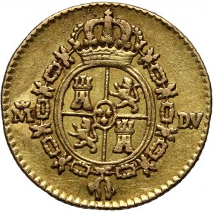 Hiszpania, Karol III, 1/2 escudo 1786 M-DV, Madryt