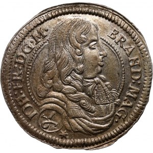 Germany, Brandenburg-Ansbach, Johann Friedrich, 1/6 Thaler 1677, Schwabach