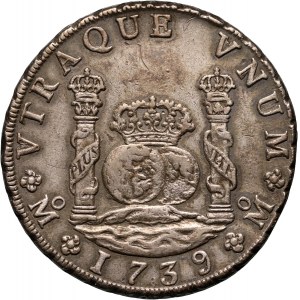 Mexico, Philip V, 8 Reales 1739 Mo-MF, Mexico City