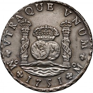 Meksyk, Ferdynand VI, 8 reali 1751 Mo-MF, Meksyk