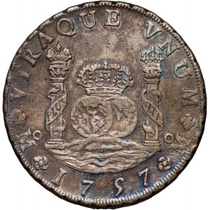 Meksyk, Ferdynand VI, 8 reali 1757 Mo-MM, Meksyk