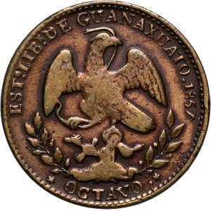 Meksyk, 1/8 reala (Octavo Real) 1857, Guanajuato