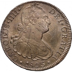 Mexico, Charles IV, 8 Reales 1803 Mo-FT, Mexico City